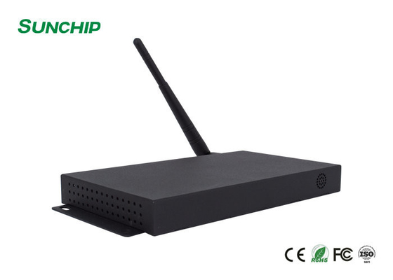 Schwarzes Metall-Media Player-Kasten 4K 60FPS Ethernet Android Linux EDV LVDS HD