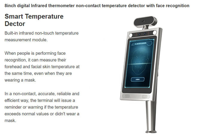Intelligente Gesichtserkennungs-Infrarotthermometer für menschlicher Körper-Temperatur-Test