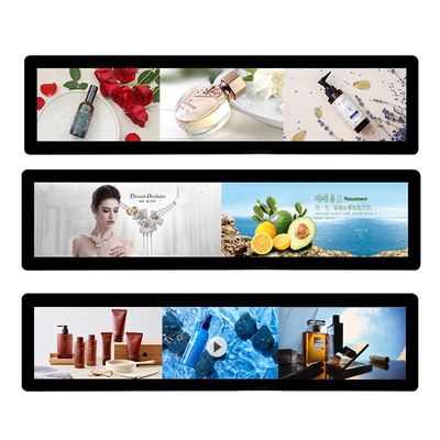 Ultra breiter ausgedehnter Werbungs-Spieler des Stange LCD-Anzeigen-Supermarkt-Regal-Rand-HD